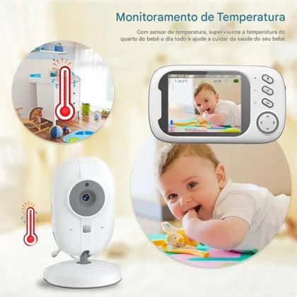 Imagem de Baba Eletronica Camera Digital VB603 Com Visão Noturna Áudio Bidirecional Tela Lcd Bateria Longa Duração