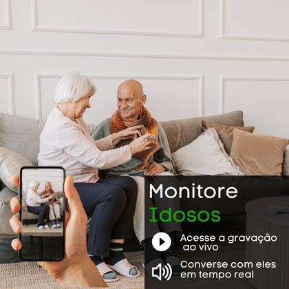 Imagem de Babá Eletrônica Câmera Sem Fio Wifi Visão Noturna Microfone Auto Falante