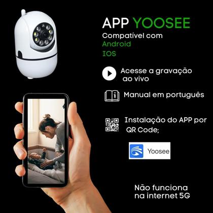 Imagem de Babá Eletrônica Câmera Sem Fio Wifi Visão Noturna Microfone Auto Falante