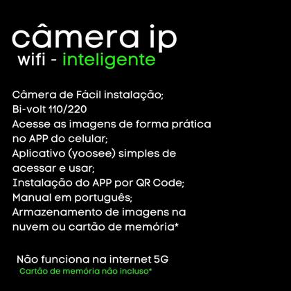 Imagem de Babá Eletrônica Câmera Sem Fio Wifi Visão Noturna Microfone Auto Falante