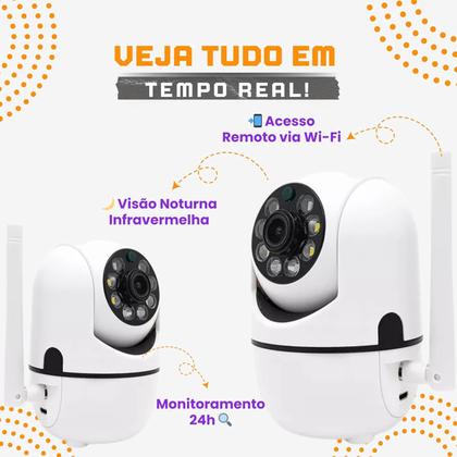 Imagem de Babá Eletrônica Câmera Sem Fio Wifi Visão Noturna Microfone Auto Falante