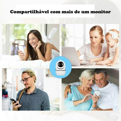 Imagem de Baba Eletrônica Câmera WiFi Sem Fio  Controle pelo Celular  Visão Noturna  Áudio Bidirecional  Monitoramento Remoto