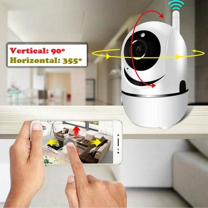 Imagem de Baba Eletrônica Câmera WiFi Sem Fio  Controle pelo Celular  Visão Noturna  Áudio Bidirecional  Monitoramento Remoto