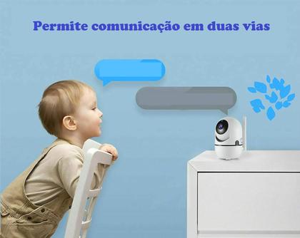 Imagem de Baba Eletrônica Câmera WiFi Sem Fio  Controle pelo Celular  Visão Noturna  Áudio Bidirecional  Monitoramento Remoto