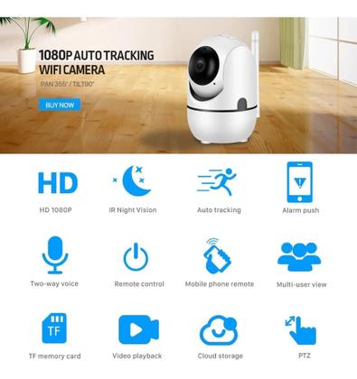 Imagem de Babá Eletrônica Câmera Wifi Visão Noturna Microfone E Vídeo