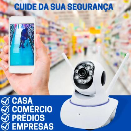 Imagem de Babá Eletrônica Monitor do Bebe Infantil Câmera Wifi Sem Fio Visão Noturna Com Microfone 360º Graus
