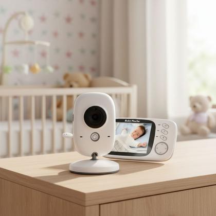 Imagem de Babá Eletrônica VB603 Baby Monitor com Visão Noturna, Áudio Bidirecional e Sensor de Temperatura  Branco
