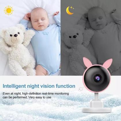 Imagem de Babá Eletrônica Visão Noturna Monitor LCD 2,8 Full HD Bivolt Sem Fio Digital