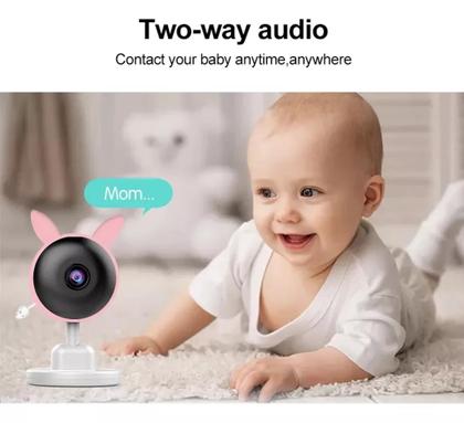 Imagem de Babá Eletrônica Visão Noturna Monitor LCD 2,8 Full HD Bivolt Sem Fio Digital