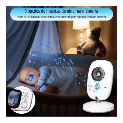 Imagem de Babá Eletrônica Visão Noturna Vb603 Video Voz Camera S/ Fio Zoom