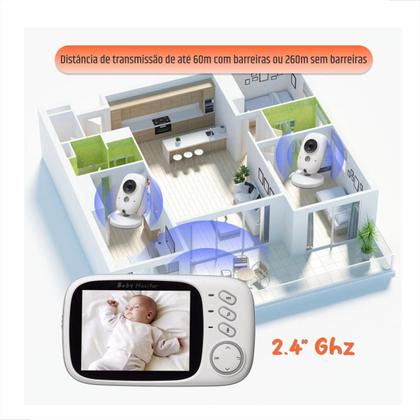 Imagem de Babá Eletrônica Visão Noturna Vb603 Video Voz Camera S/ Fio Zoom