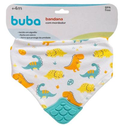 Imagem de Babador Bandana C/Mordedor Dino Buba