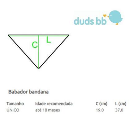 Imagem de Babador bandana coração rosa e verde agua