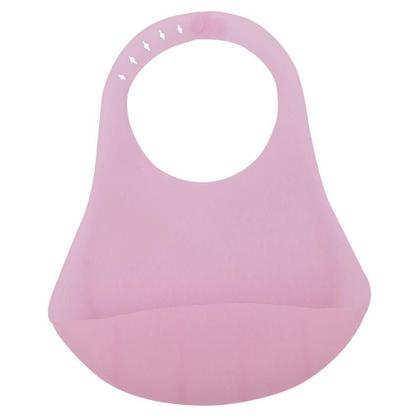 Imagem de Babador De Silicone Bebês Com Cinta Rosa Mimo Style