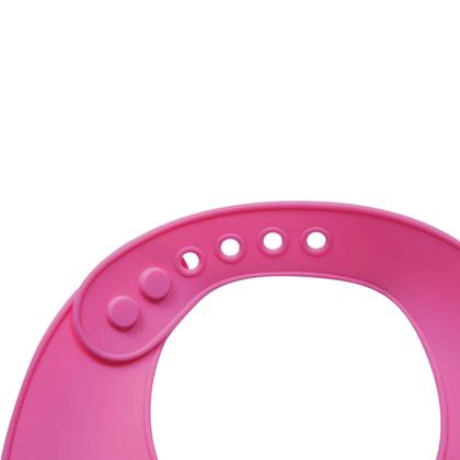 Imagem de Babador de Silicone Buba com Pega Migalhas Menina Rosa