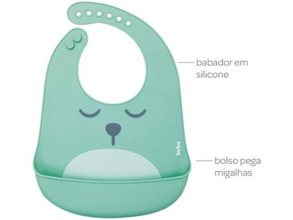 Imagem de Babador de silicone buba - pega migalhas - gumy verde