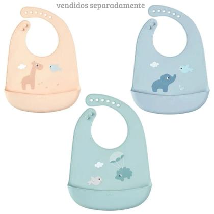 Imagem de Babador de Silicone com Pega Migalhas Cloudy - Azul - Buba
