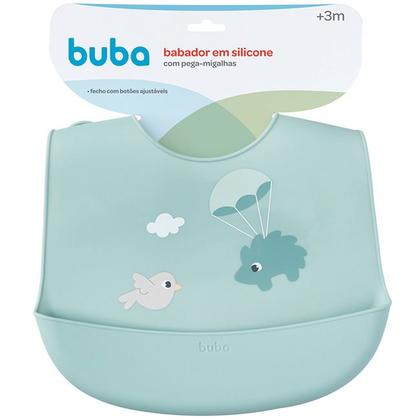 Imagem de Babador de Silicone Impermeável Com Pega Migalhas Bebê Infantil Gumy Gumi Azul Rosa e Verde Buba Baby Buba Cor:Pássaro V