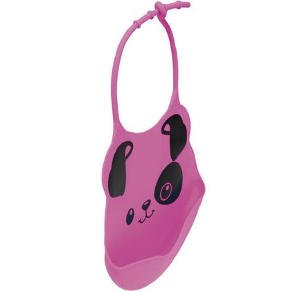 Imagem de Babador de Silicone Rosa Com Pega Migalhas 15385 Bubba
