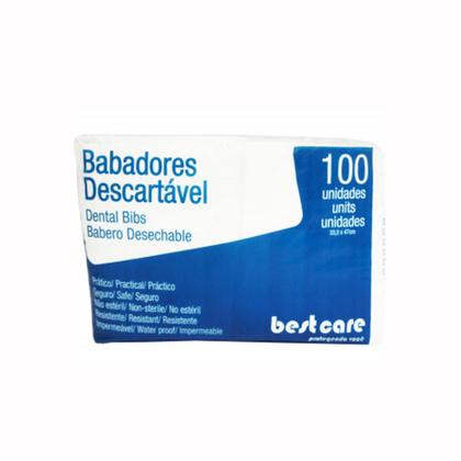 Imagem de Babador Descartavel Branco Com 100 Un - Best Care