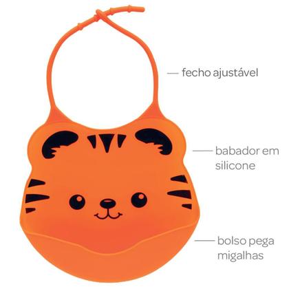 Imagem de Babador em Silicone com Pega Migalhas Tigrinho - Buba