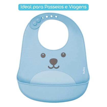 Imagem de Babador em Silicone para Bebês Pega Migalhas Introdução Alimentar