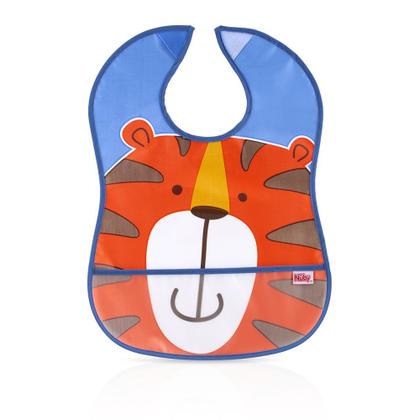 Imagem de Babador Impermeável com Porta Migalhas Divertido Colorido - Nuby