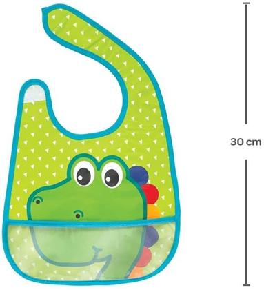 Imagem de Babador Impermeável Dino Com Bolso Para O Bebê Buba Baby