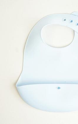 Imagem de Babador Silicone Azul  Pippo
