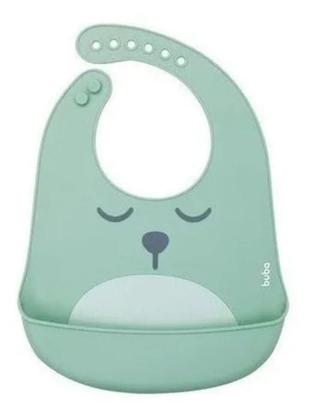 Imagem de Babador Silicone Com Pega Migalhas Gumy Buba  Verde +3meses