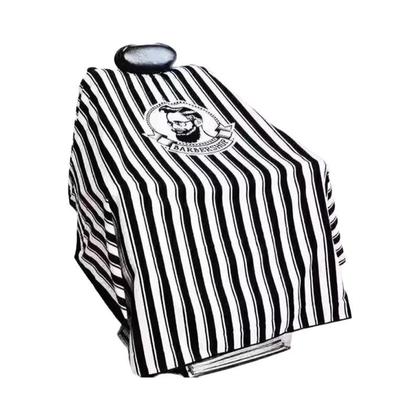 Imagem de Babadores de Cabeleireiro Antiaderentes com Listras Retrô - Confortáveis e Respiráveis