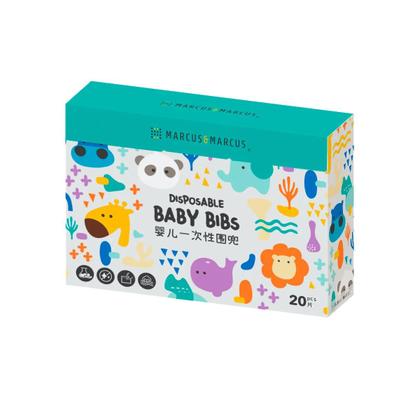 Imagem de Babadores Descartáveis Com Cata Migalha, 20 unidades - Marcus & Marcus