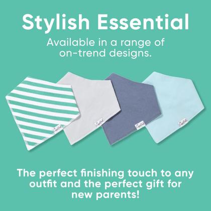 Imagem de Babadores para bebês Copper Pearl, pacote com 4 babadores ajustáveis de algodão macio