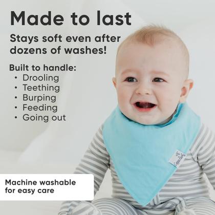 Imagem de Babadores para bebês Copper Pearl, pacote com 4 babadores ajustáveis de algodão macio