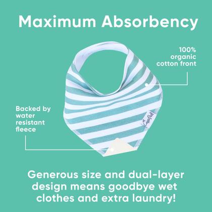 Imagem de Babadores para bebês Copper Pearl, pacote com 4 babadores ajustáveis de algodão macio