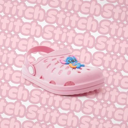 Imagem de Babuche Infantil Feminino Stitch 25 ao 32 Confortável Macio Antiderrapante Escolar