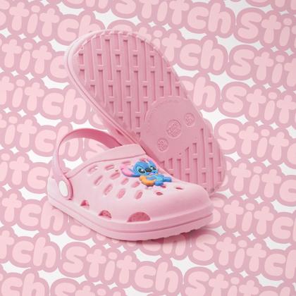 Imagem de Babuche Infantil Feminino Stitch 25 ao 32 Confortável Macio Antiderrapante Escolar