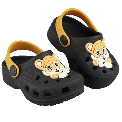 Imagem de Babuche Infantil Menino Tigre Macio Flexível Antiderrapante Masculino