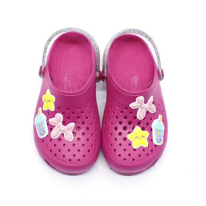 Imagem de Babuche Infantil Plugt Ventor Kids com Patches de Estrela Glitter Pink  Conforto, Estilo e Diversão para Meninas