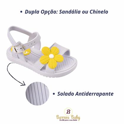 Imagem de Babuche Sandália Chinelo Infantil Confortável Delicado Feminino Antiderrapante Fivela Envio Imediato