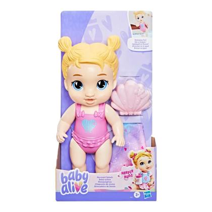 Imagem de Baby Alive Brincadeira de Sereia Harper Hugs Loira Hasbro