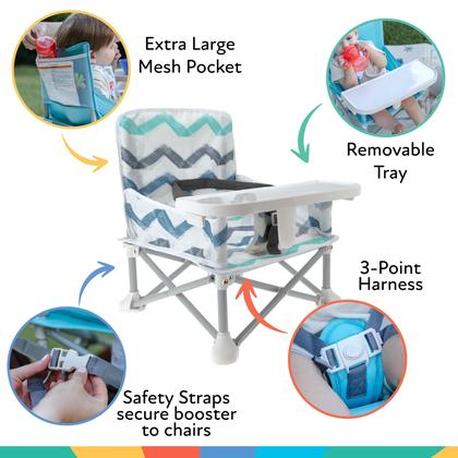 Imagem de Baby Booster Seat Nuby Pop-Up Portable com bandeja de 6 meses ou mais