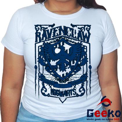 Imagem de Baby Look Corvinal 100% Algodão Harry Potter Blusa Feminina Hogwarts Ravenclaw 01 All Geek