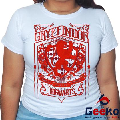 Imagem de Baby Look Grifinória 100% Algodão Harry Potter Blusa Feminina Hogwarts Gryffindor 05 All Geek