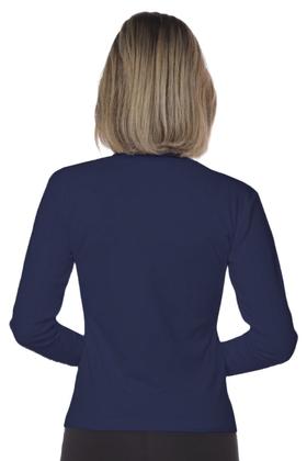 Imagem de Baby look manga longa malha canelada - Gola redonda