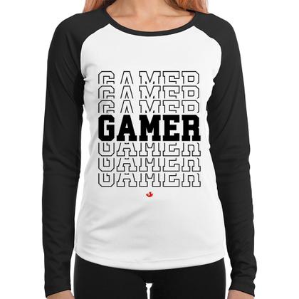 Imagem de Baby Look Raglan Gamer Manga Longa - Foca na Moda