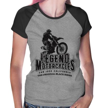 Imagem de Baby Look Raglan Legend Motorcycle - Foca na Moda