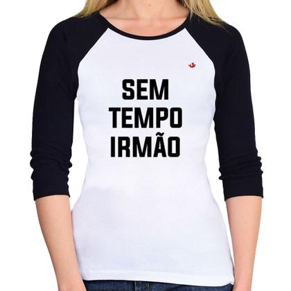 Imagem de Baby Look Raglan Sem tempo irmão Manga 3/4 - Foca na Moda