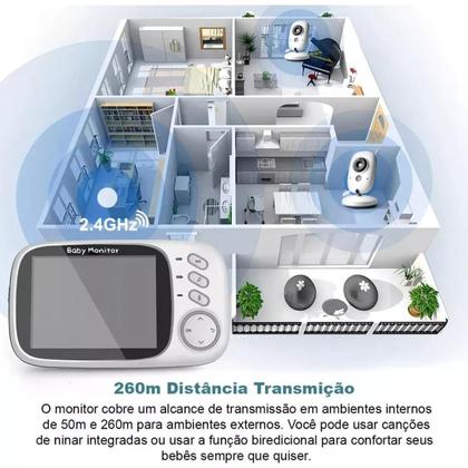 Imagem de Baby Monitor Vb603 Baba Eletrônica Com Monitor 110v/220v Color Blanco