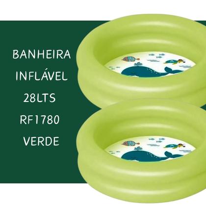 Imagem de Baby Piscina Inflável 28L Bebe Criança infantil Mor Verde